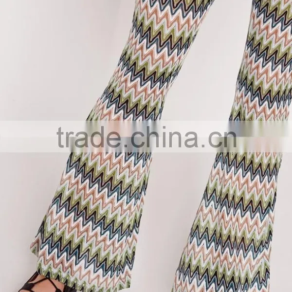 Bangkok Style Lady Wave Effect Skinny Flare Pants OEM Service photo-4
