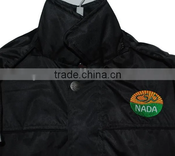 Men's Winter Wear 2015 New Men's Waterproof Pvc Coated Padded Jacket Twill Pvc Coated Lining Cut Terry Quilted Cotton photo-2