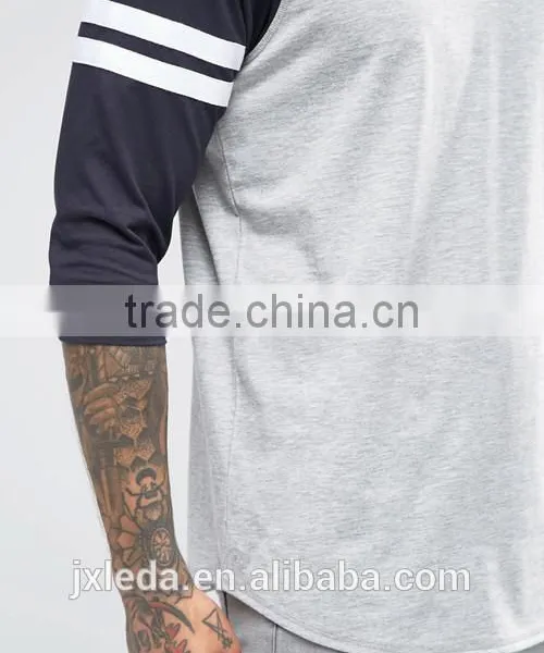 Design Your Own Summer 3/4 Raglan Sleeve Sports T-shirt From China Reliable Garment Factory Trade Assurance photo-3