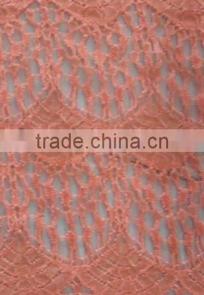 R&H Best Quality Heavy African Lace Fabric Elastic Tulle Fabric 100% Cotton Nigeria Cord Lace photo-2