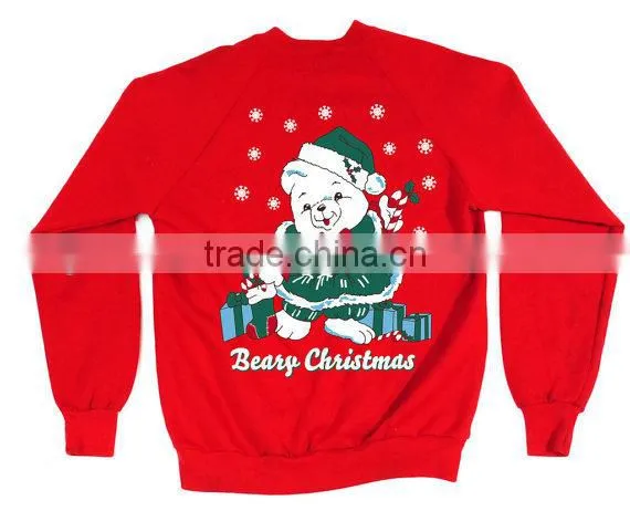 2016 New Design 100% Organic Cotton Ugly Christmas Knitted Pullover Sweater photo-2
