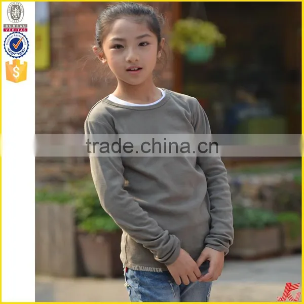 Yarn Dyed New Style Cotton Girls Blank t Shirt Softextile photo-2
