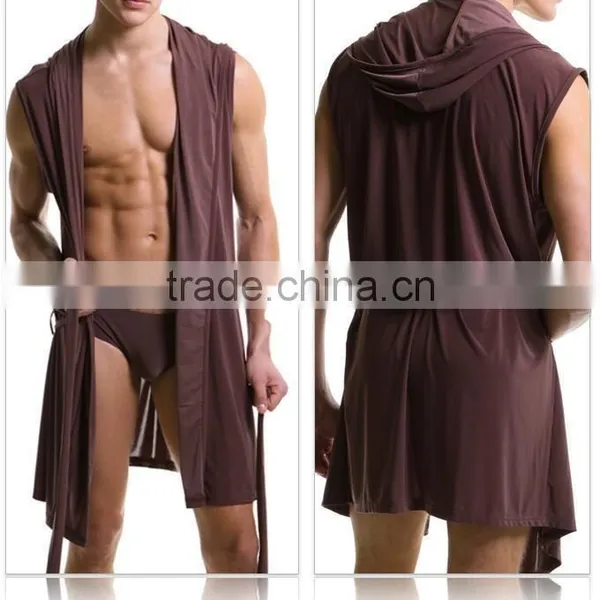 Custom 100% Cotton Sleeveless Bathrobe photo-2