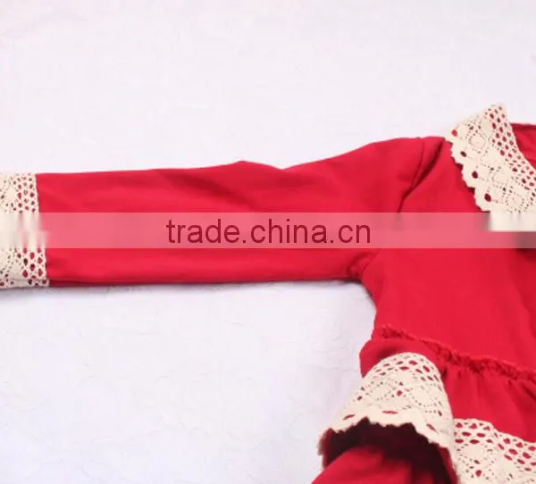 Best Kids Products Ruffle Lace Red Cotton Coat for Children Valentines Day Out Clothing photo-2