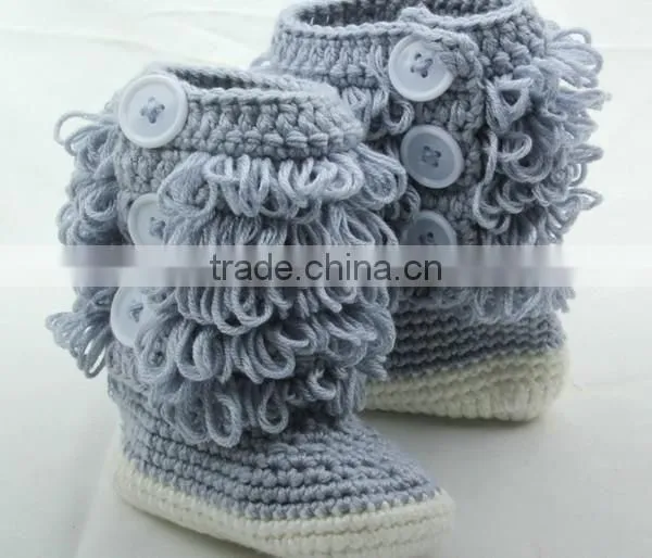 China Cheap Price Hand Knitted Baby Booties photo-2
