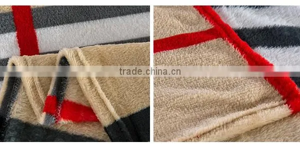 Smooth Coral Fleece Blanket Scottish Style Plush Throws photo-2