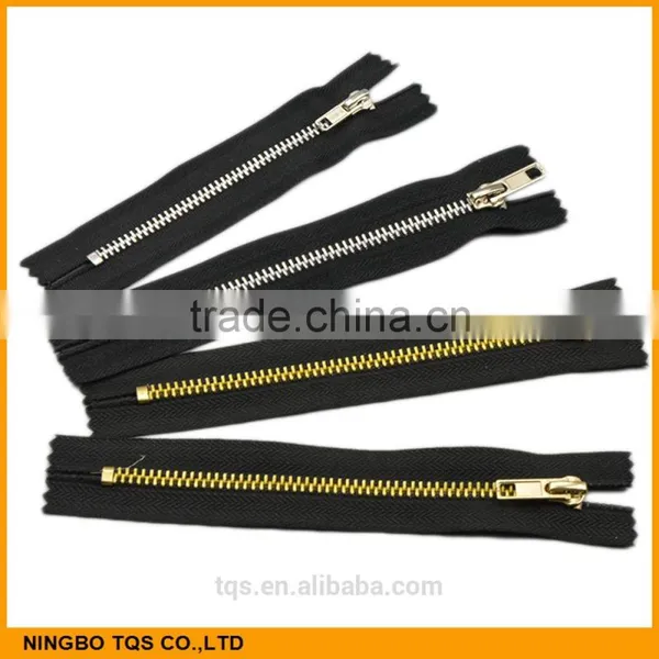 Factory Sale Aluminium Zipper Silver Gold No.3 Or No.4 C/E Metal Zippers or Zips