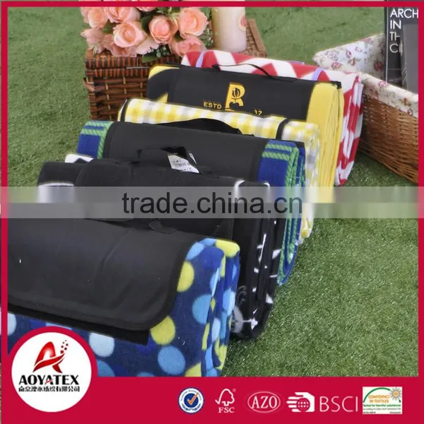 New Design Family Use Panel Screen Printed Polar Fleece Picnic Rug photo-5