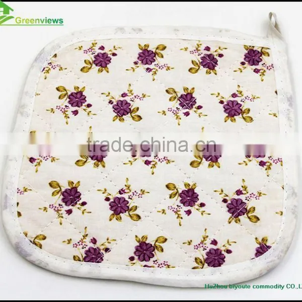 Beautiful Cotton Promotion Decorative Potholder Cheap Pot Holder Printed Oven Mitten Potholder photo-5