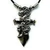 Silver PEWTER Dragon Dagger