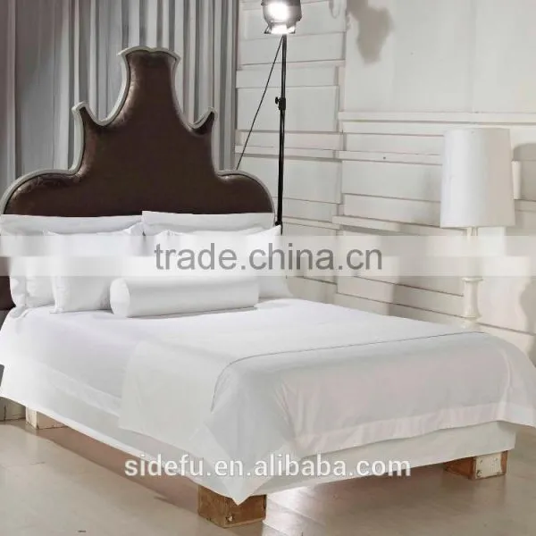 Luxury Bulk White 100% Cotton Hotel Bed Sheets photo-3