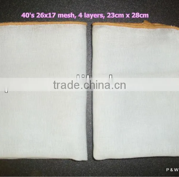 100% Cotton Gauze Cheese Cloth Face Cleaning Cloth 4layers 23cm x 28cm photo-3