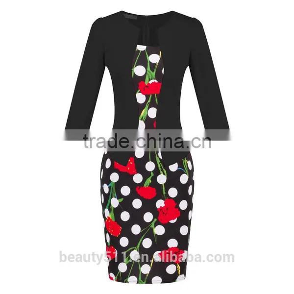 Premium Shift Dress With Contrast Embroidery Women Casual Dress SD30 photo-6