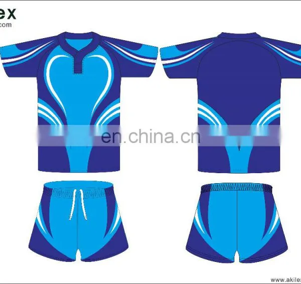 High Quality Durable Tear Resistance 100% Polyester Custom Sublimation Rugby Jersey photo-5