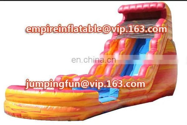 Inflatable slide jumper/orange medium size water slide/inflatable water slide with pool ID-SLM086