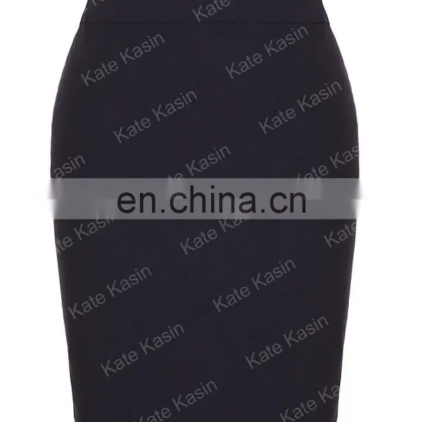 Kate Kasin Occident Women's High Stretchy Hips-Wrapped Pencil Skirt 20" KK000276-1 photo-3