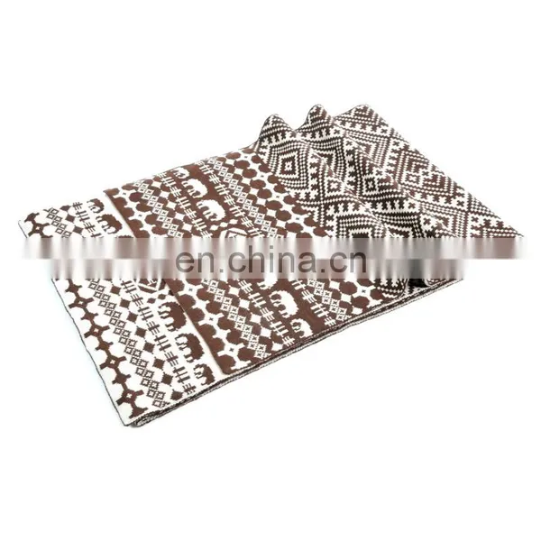 Fashion Knitted Jacquard Pattern High Quality Winter Knitted Scarf photo-2