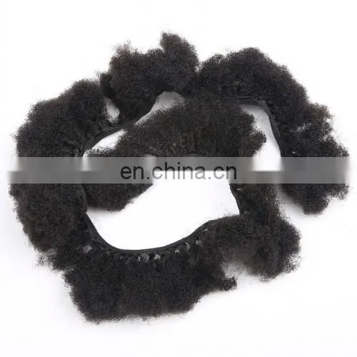Factory Wholesle High Quality Afro Kinky Curl Human Hair Weft Double Drawn photo-3