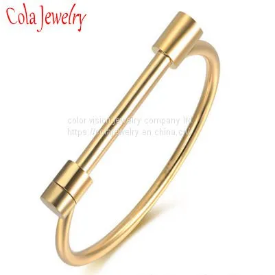 High-End Stainless Steel Jewelry Bracelet Open Bangle