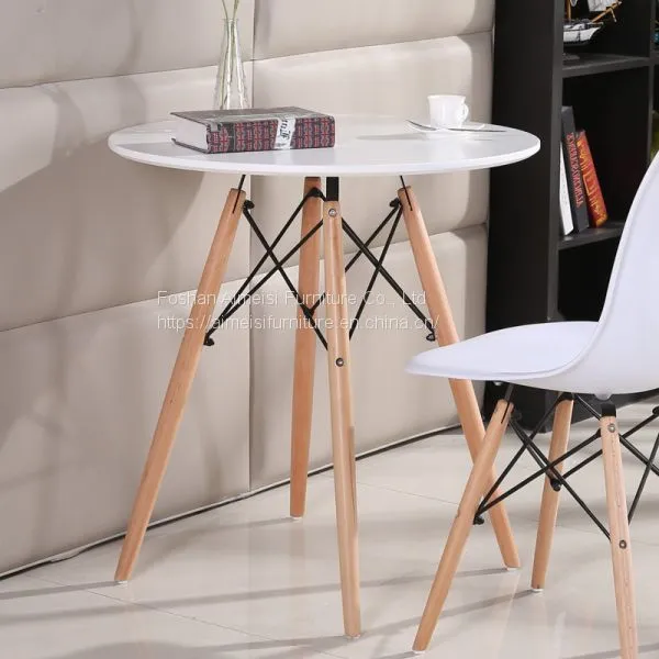 Modern White Kitchen Small Round Dining Round Table photo-3