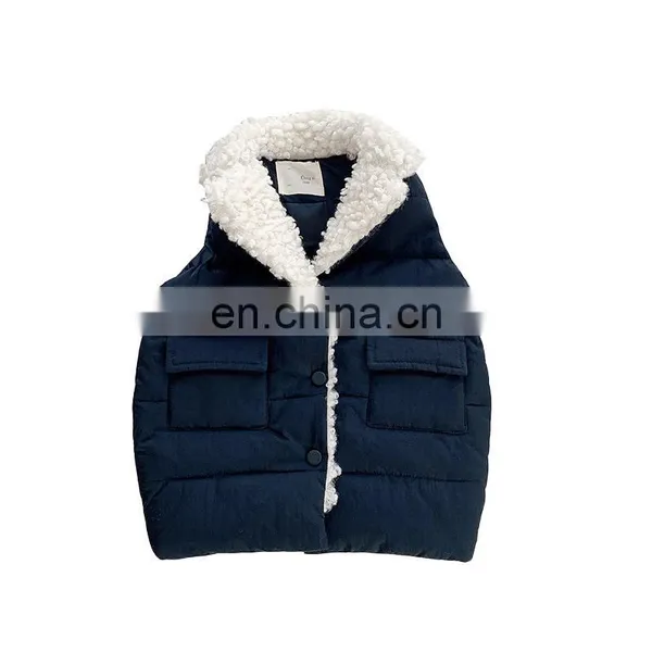 New Kids Waistcoat Boys Winter Warm Casual Cotton-padded Vest