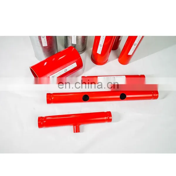 4" Red Epoxy Welded Steel Pipe Thread End SCH 40 photo-2
