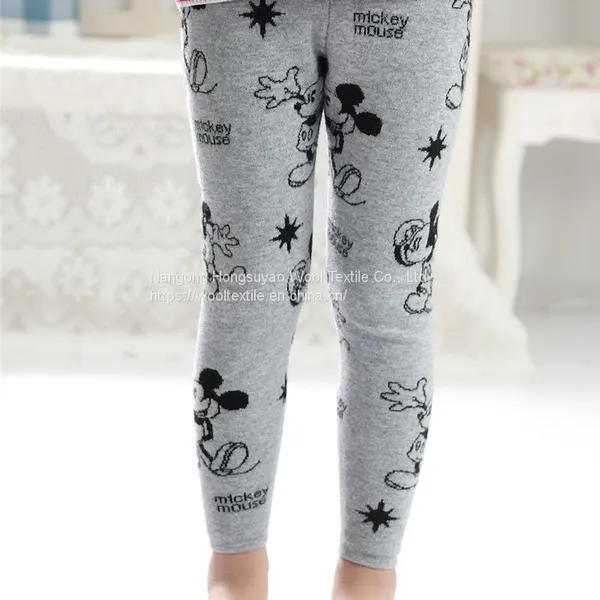 Winter Trousers Children &Kids Jacquard Leggings Boy Long Pants Factory Wholesale photo-3