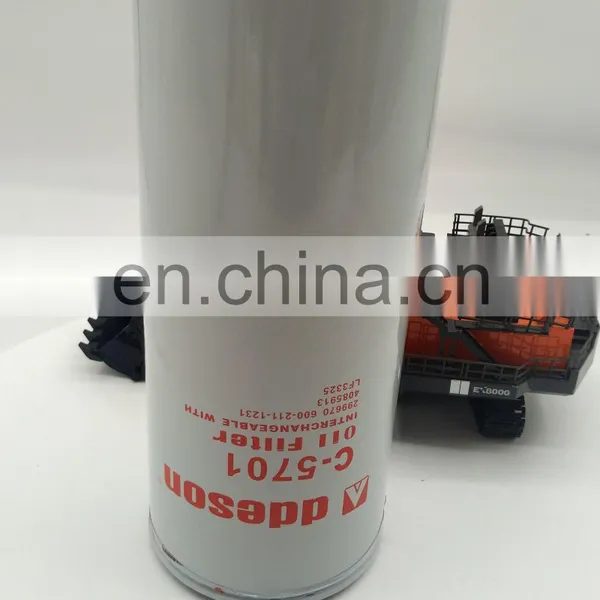 Hot Selling Excavator Parts Engine Oil Filter 299670 600-211-1231 4085913 LF3325 FOR PC400-3 PC400-5 PC400-6 photo-2