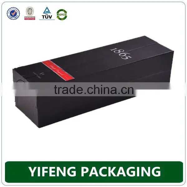Custom Logo Single Leatherette Display Cardboard Paper Gift Wine Box photo-5