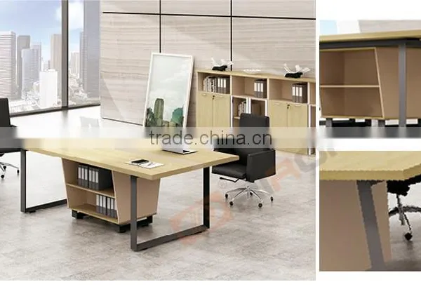 Steel Legs 2.4 Meter Long Modern Meeting Conference Table for Office Furniture photo-3