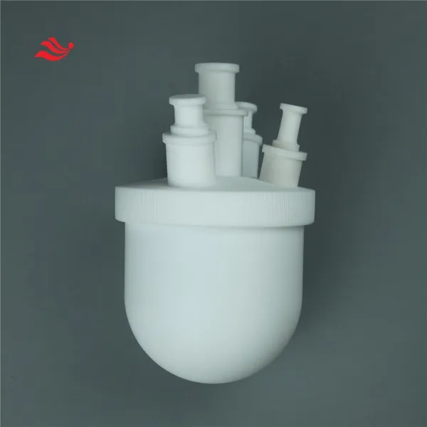 Laboratory 500ML PTFE Round Bottom White Three-necked Flasks With Plug Seal photo-3