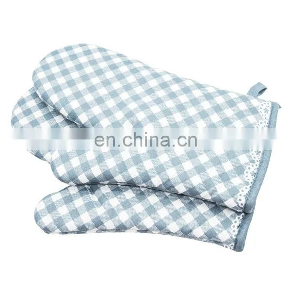 Factory Wholesale Microwave Barbeque Kitchen Insulation BBQ Heat Resistant Cotton Grill Oven Mitts Gloves photo-2
