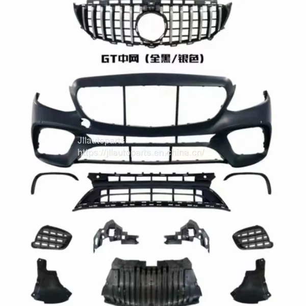 Mercedes-Benz W213 Modified Front Bar Center Net Rear Lip Tail Throat photo-3