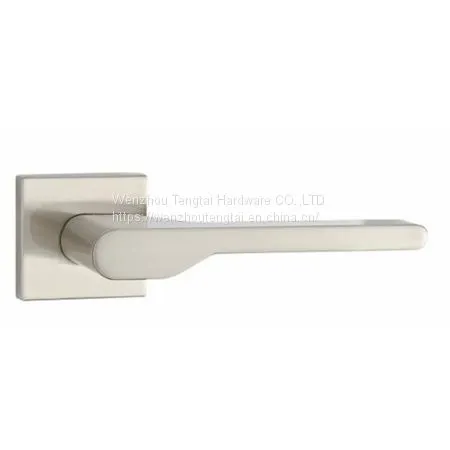 Internal External Aluminum Door Handle for European Wooden Door Mortise Lock Hardware