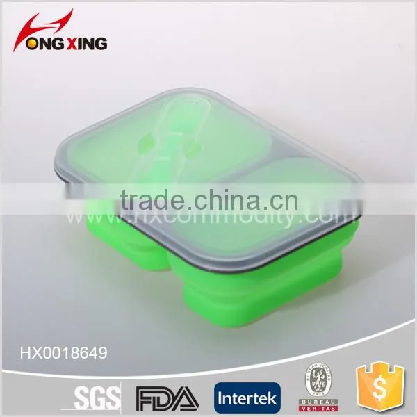 Silicone+PP The Large Capacity Plastic Students Lunch Box With Spoon Supplier's Choice photo-5