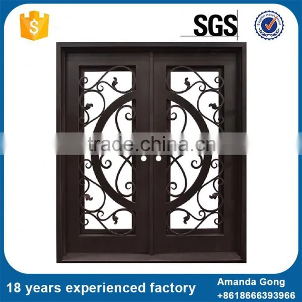 Finely Processed Single Wrought Iron Sliding Entry Doors photo-5
