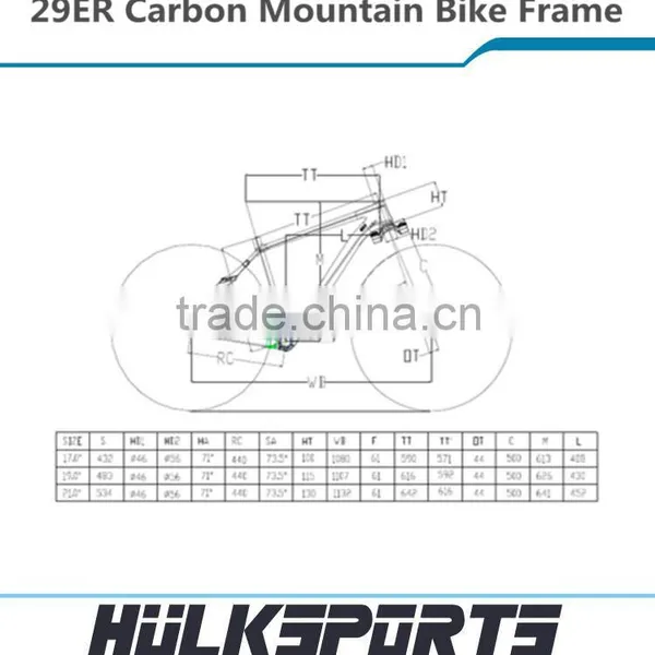 2016 Hot 29er Carbon Frame 17"/19"/21" Mountain Bike Carbon Fiber Bicycle Frame 11-speed Mtb Carbon Frame China photo-6