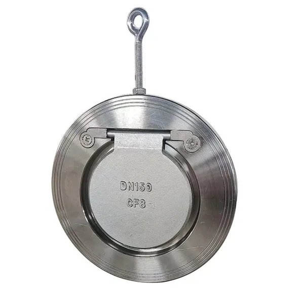 API 150LB 4in 8in CF8 CF8M Stainless Steel 304/316 Soft Seal Wafer Single Round Disc Chip Swing Type Check Valve
