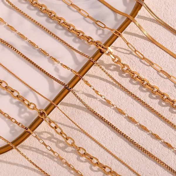 Stainless Steel Necklace for Jewelry Display Wholesale - 18 Inch Snake Chain Matte Finish photo-3