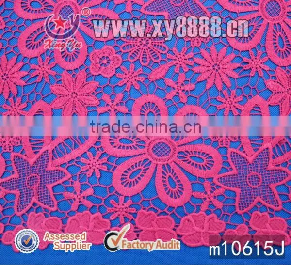 Micro Fiber Embroidery Chemical Lace Trim for 2014 Spring GARMENT