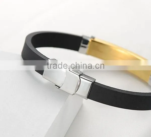 New Style Cheap Bracelet Silicone Bracelet With Magnetic Stainless Clasp photo-3