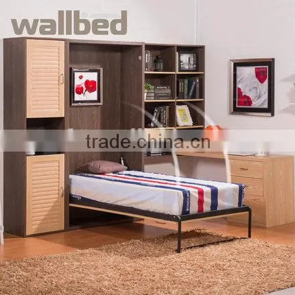 Folding Space Save Wall Bed With Bookshelf and Office Table(SZ-WBA2003)