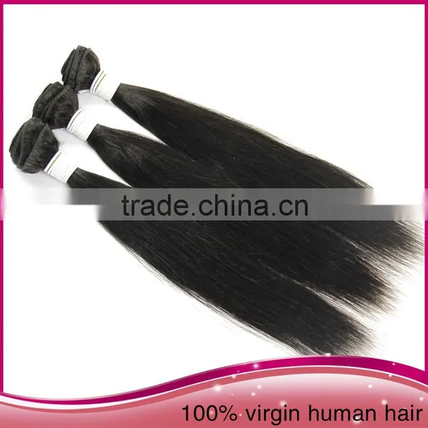 2015 Wholesale Peru Virgin Human Hair Weaving Cheap Straight Hair Weft photo-3