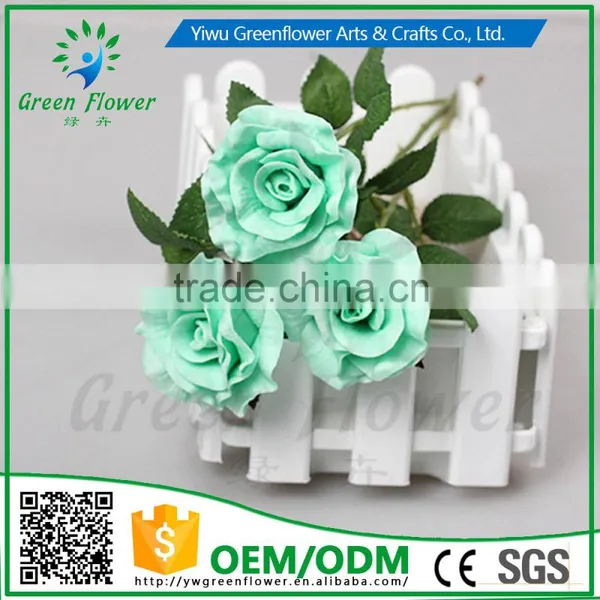 2016 Wholesale MulticolorLuxury Latex PU Artificial Flowers Honey Rose Real Touch Bouquet Wedding Bridal Decor Display Flower photo-2
