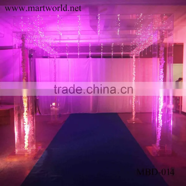 Acrylic Square Wedding Mandap Wedding Decoration Wedding Stage Wedding Backdrop Wedding Decoration (MBD-014) photo-4