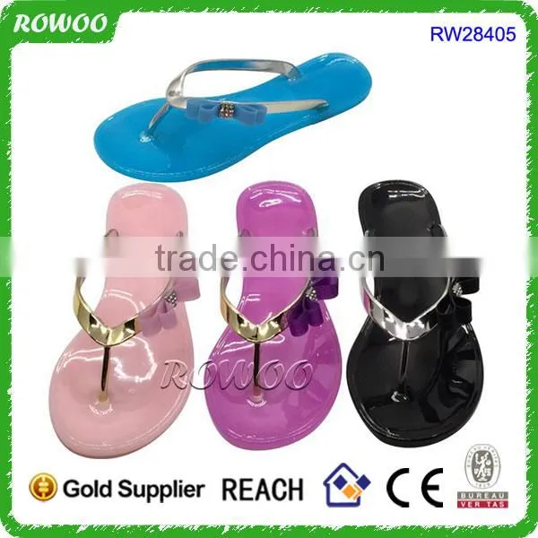 Jelly Open Toe Silver Diamont Sling Back Flat Sandals photo-4