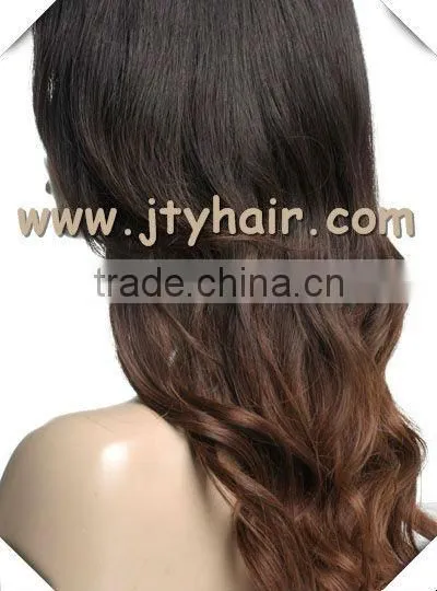 Hot Beauty 20" #1b#4 Ombre Color, Loose Wave, 100% Brazilian Virgin Hair Full Lace Wig photo-4