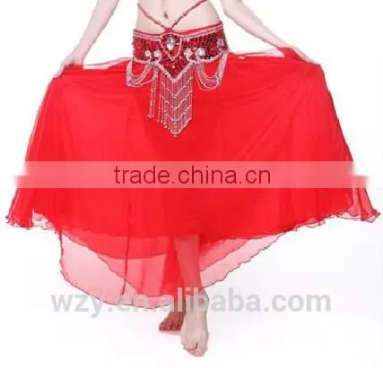 Ballroom China Supplier Two Layers Lady Chiffon Wholesale Belly Dance Skirt for Lady photo-3