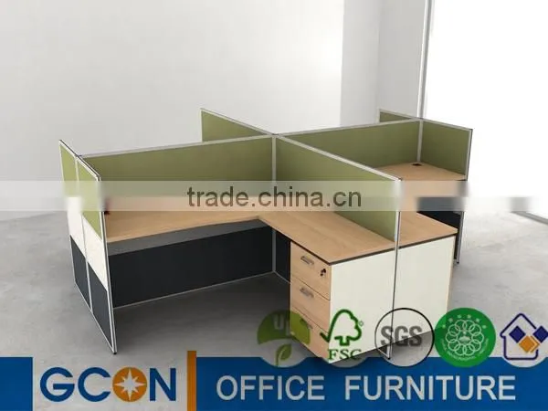 4 People Seat Cubicle Office Workstation photo-2