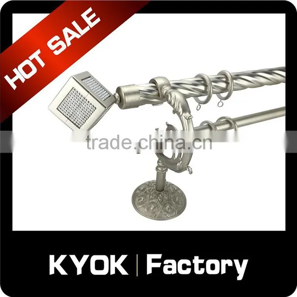 KYOK Color Tension Rod Curtain Rod ,curtain Rod Accessories ,high Quality Single Double Curtain Rod Factory in Foshan photo-4